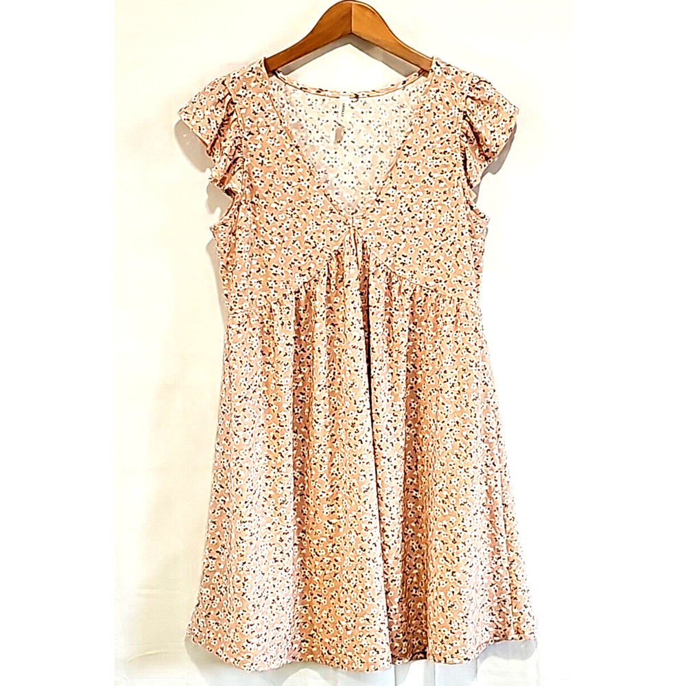 Emerald Size S Babydoll Eyelet Floral Dress Cottagecore Dainty Feminine NWOT